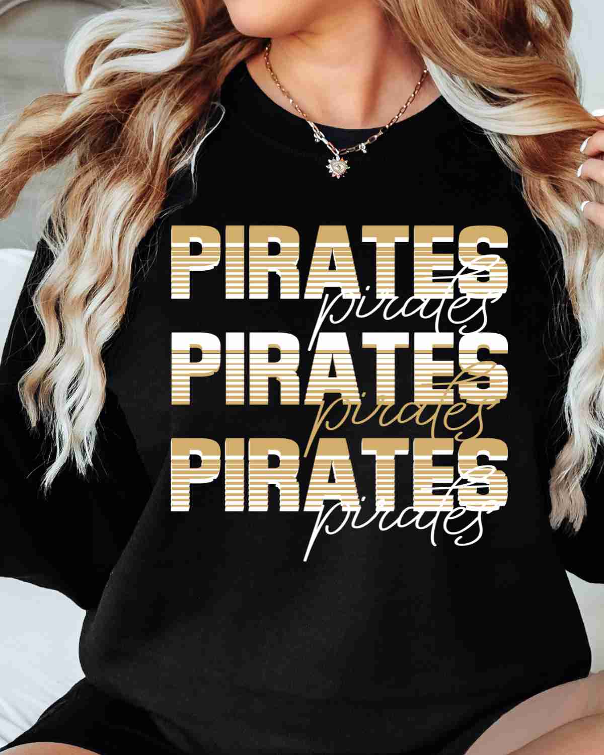 Pirates Sliced Lettering DTF Transfer