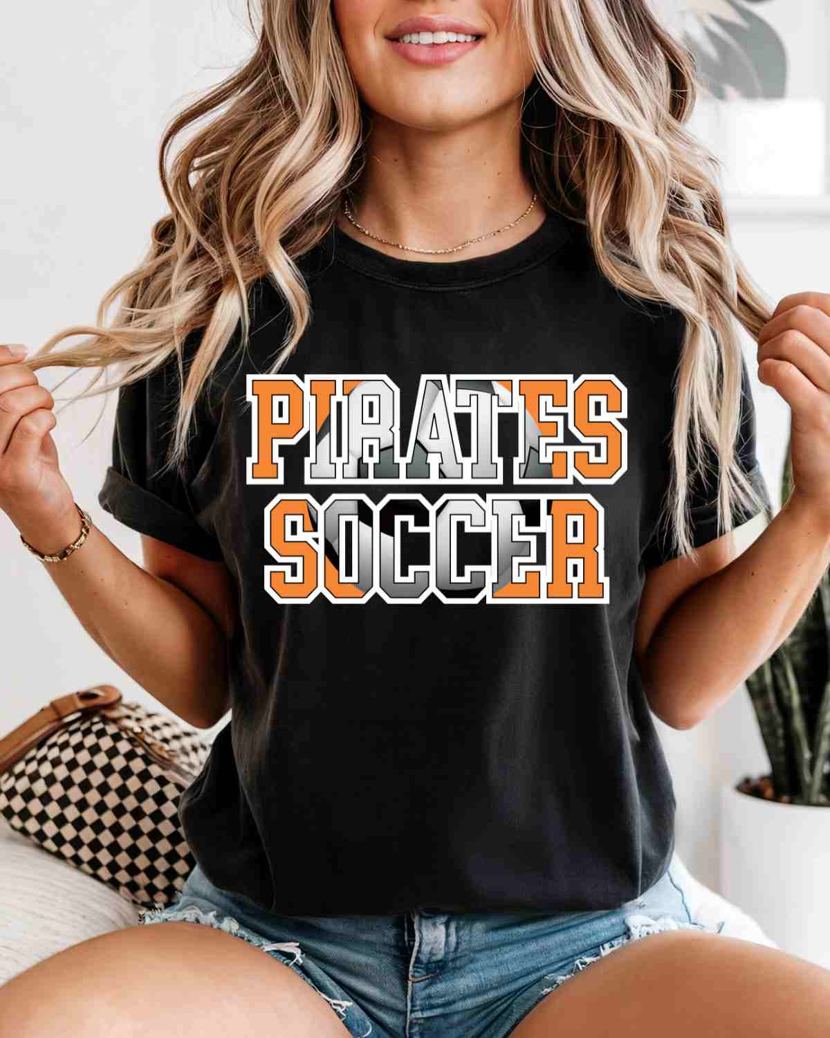 Pirates Soccer Ball Words DTF Transfer