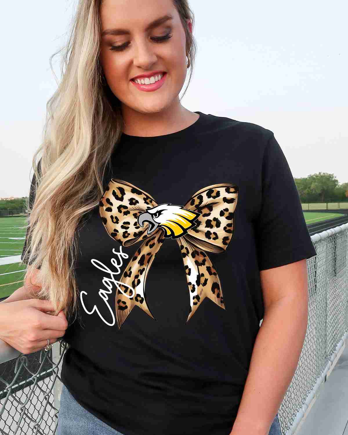 Eagles Leopard Bow DTF Transfer