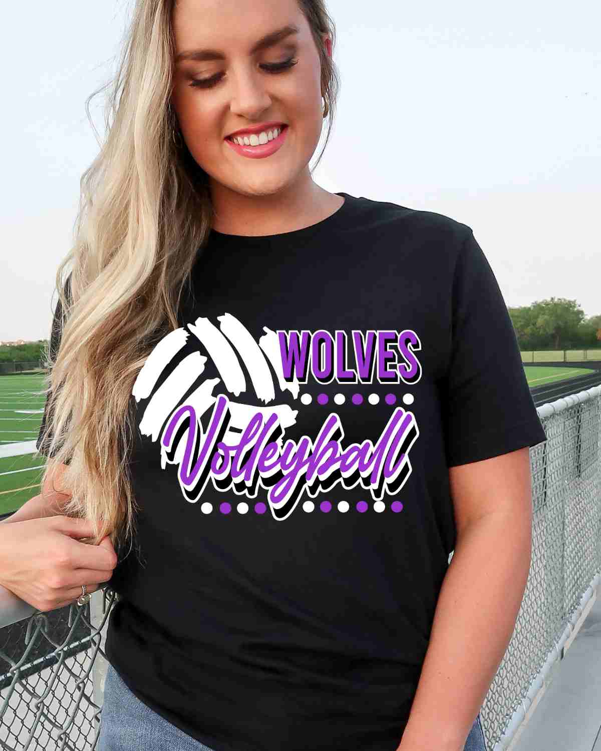 Wolves Volleyball with Dots DTF Transfer