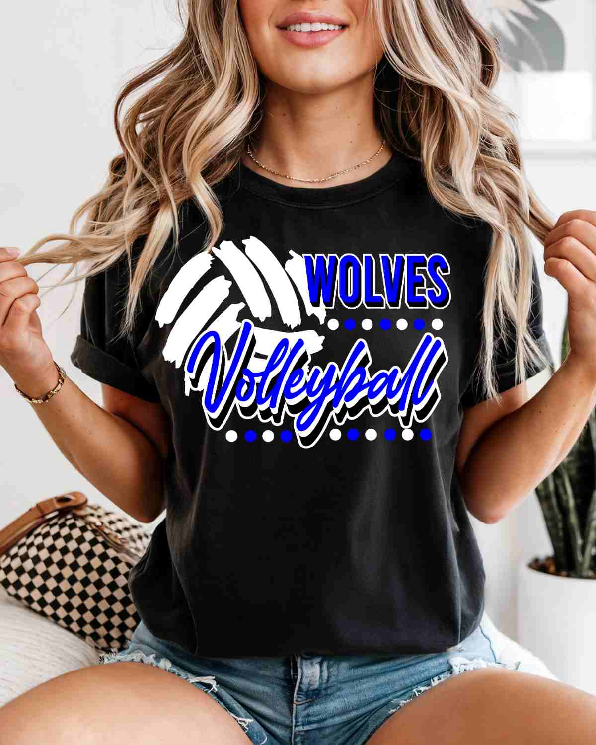 Wolves Volleyball with Dots DTF Transfer