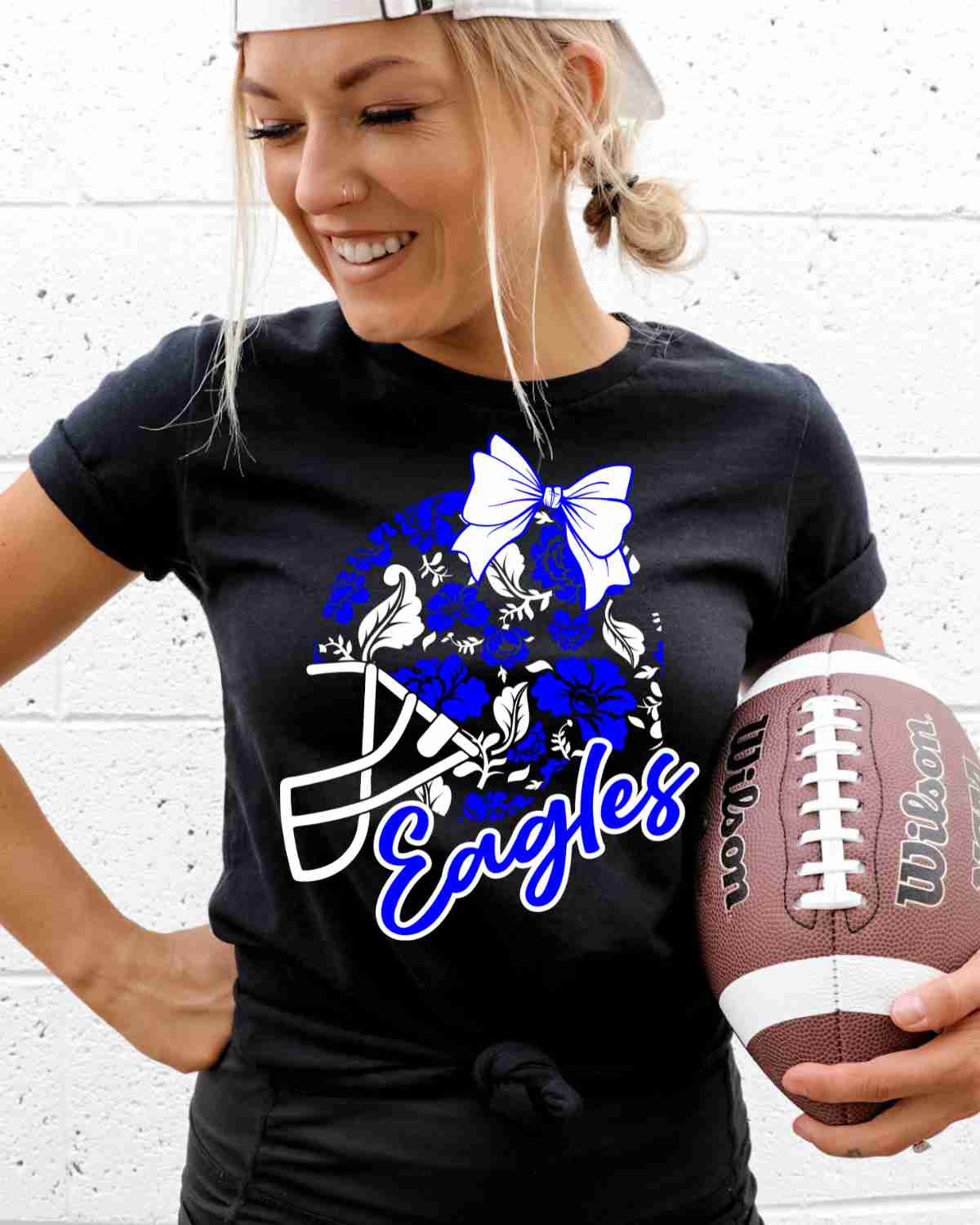 Eagles Floral Football Helmet DTF Transfer