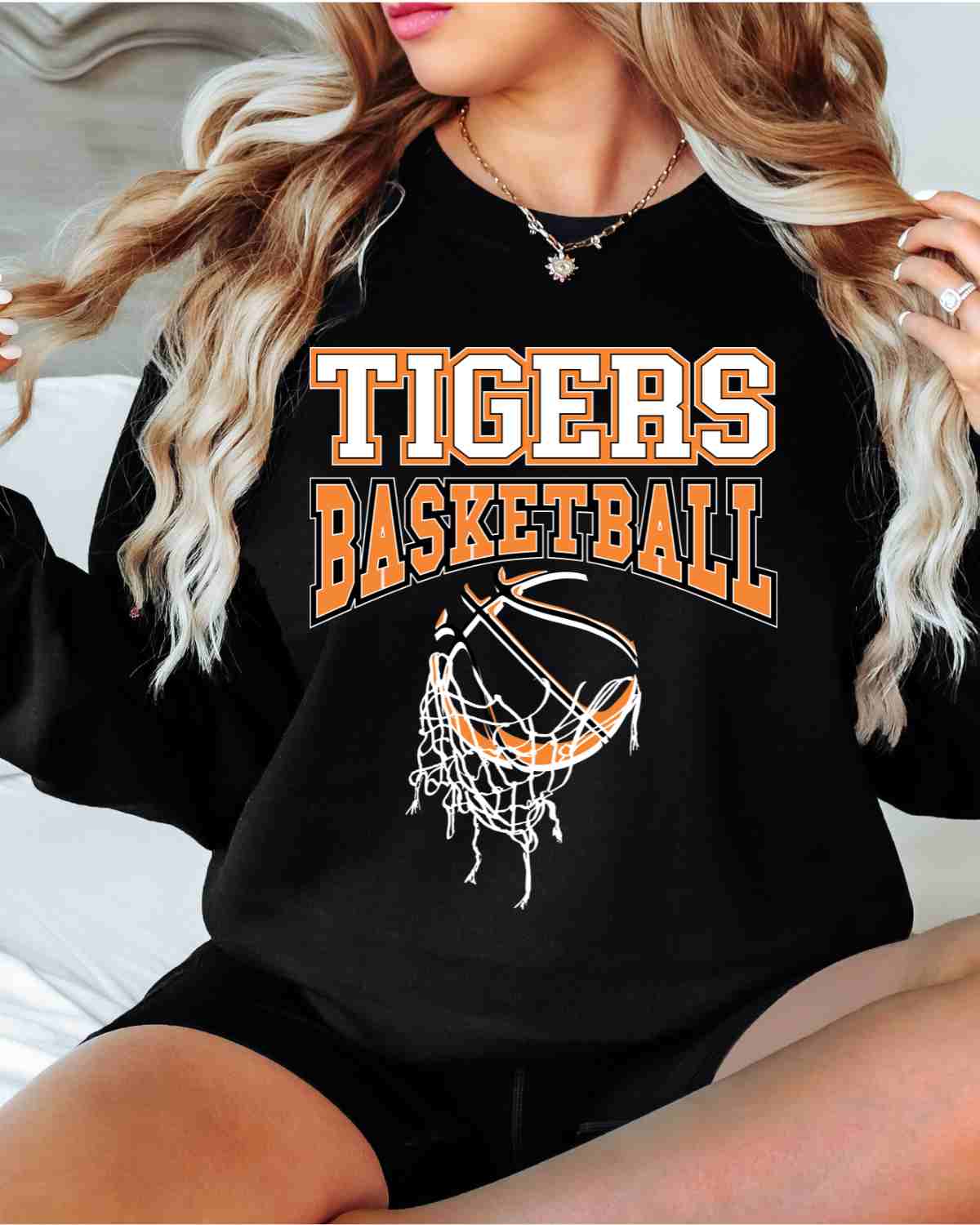 Tigers Basketball Hanging Net DTF Transfer