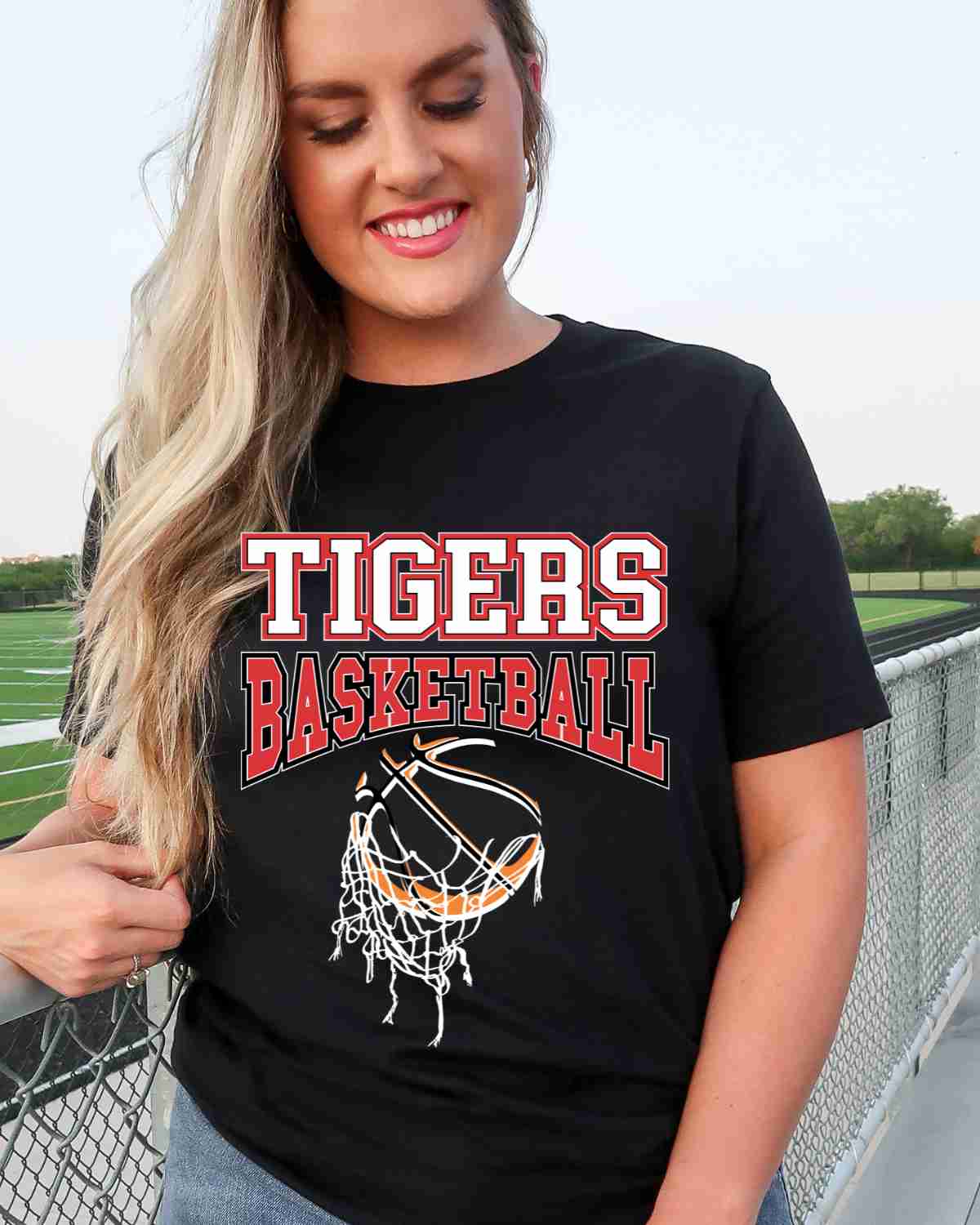 Tigers Basketball Hanging Net DTF Transfer