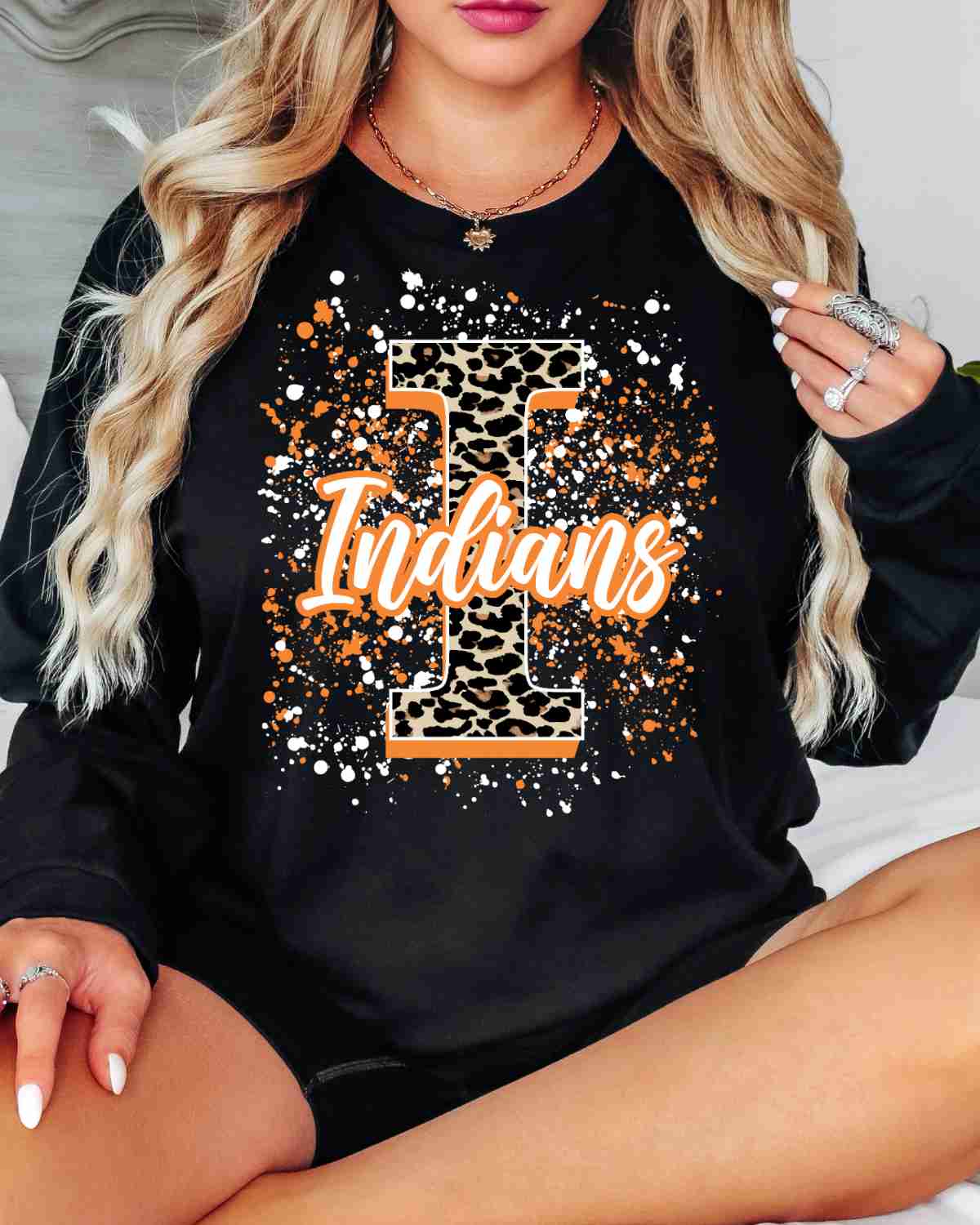 Indians Letter Splatter DTF Transfer