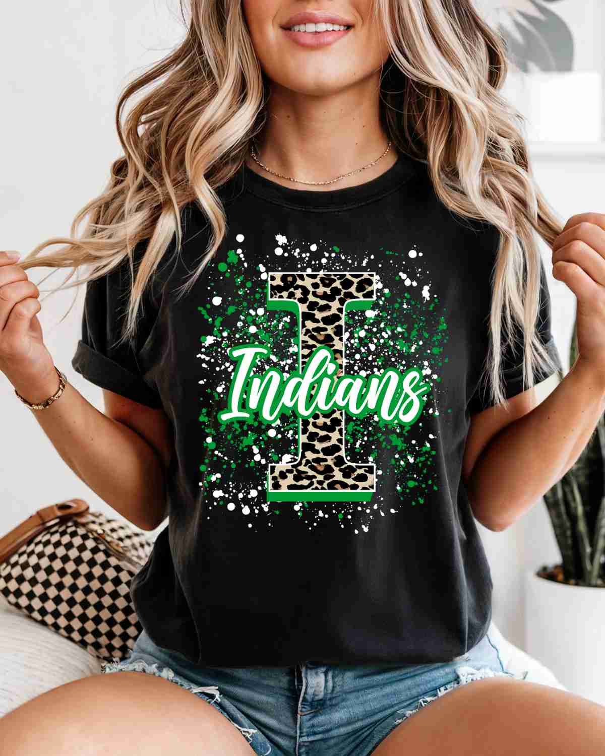 Indians Letter Splatter DTF Transfer