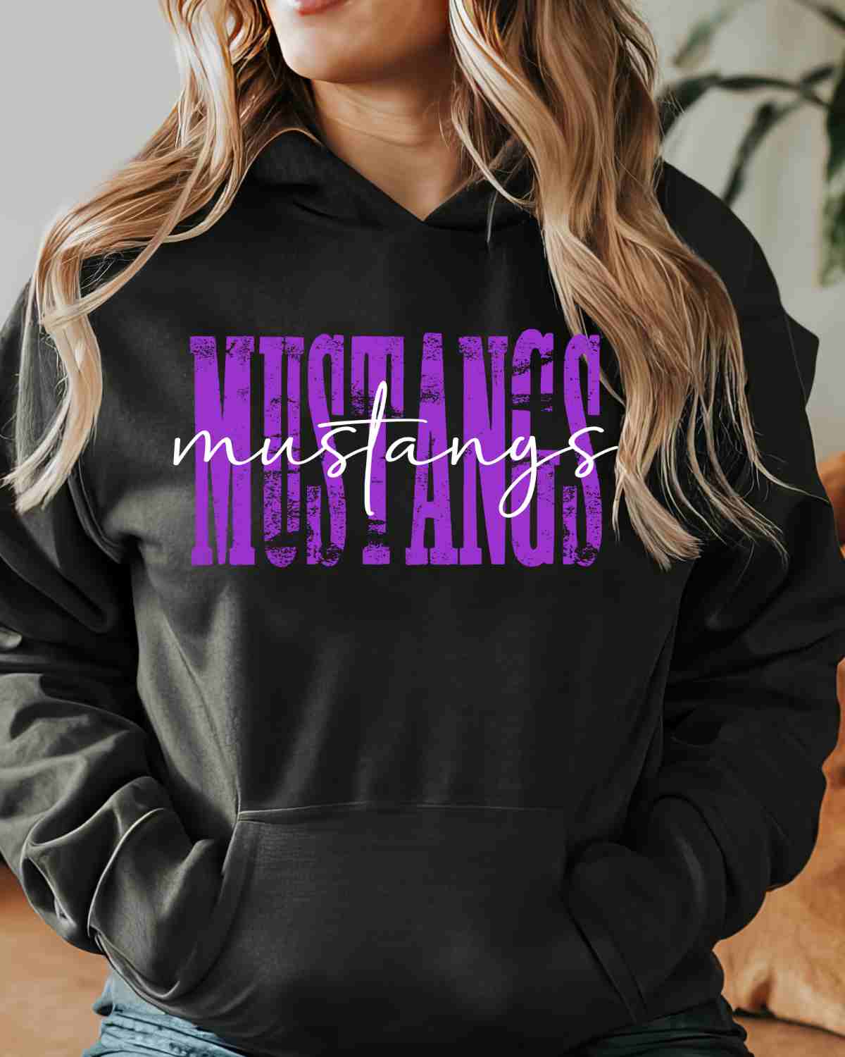 Mustangs Distressed DTF Transfer