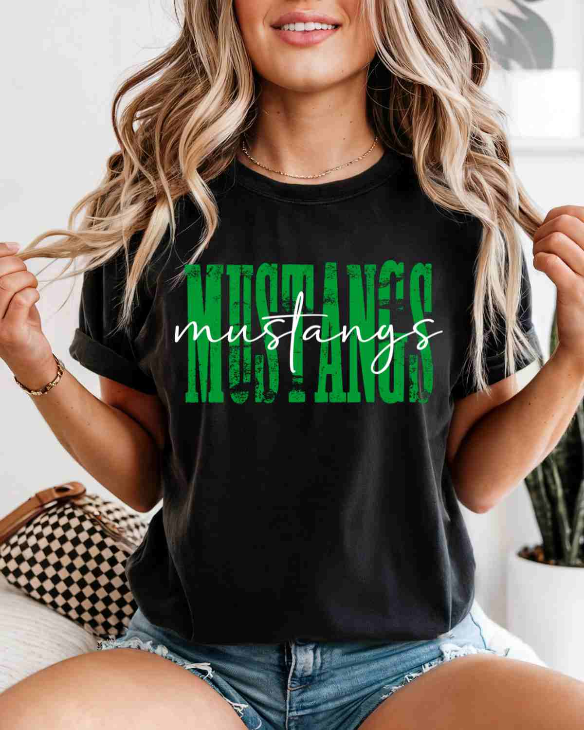 Mustangs Distressed DTF Transfer