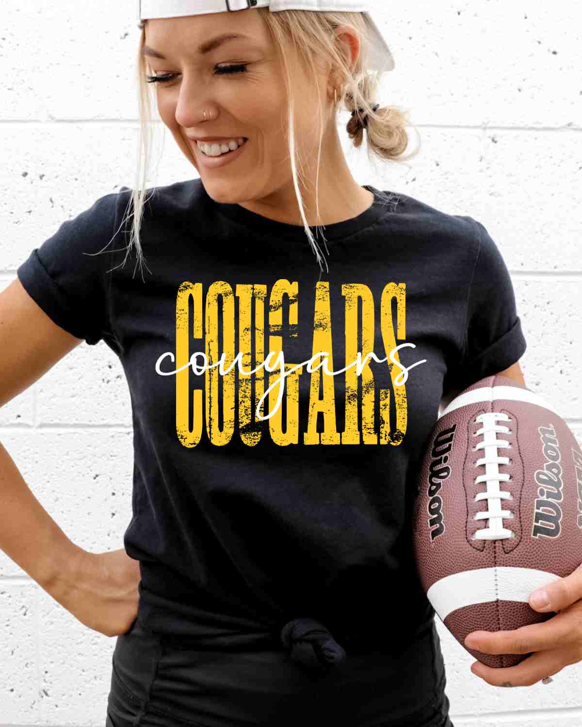Cougars Distressed DTF Transfer - Rustic Grace Heat Transfer Company