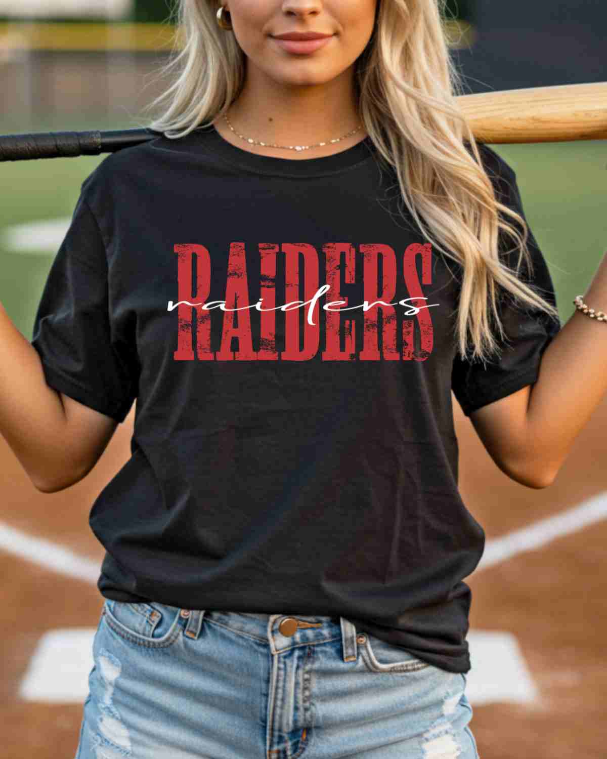 Raiders Distressed DTF Transfer - Rustic Grace Heat Transfer Company