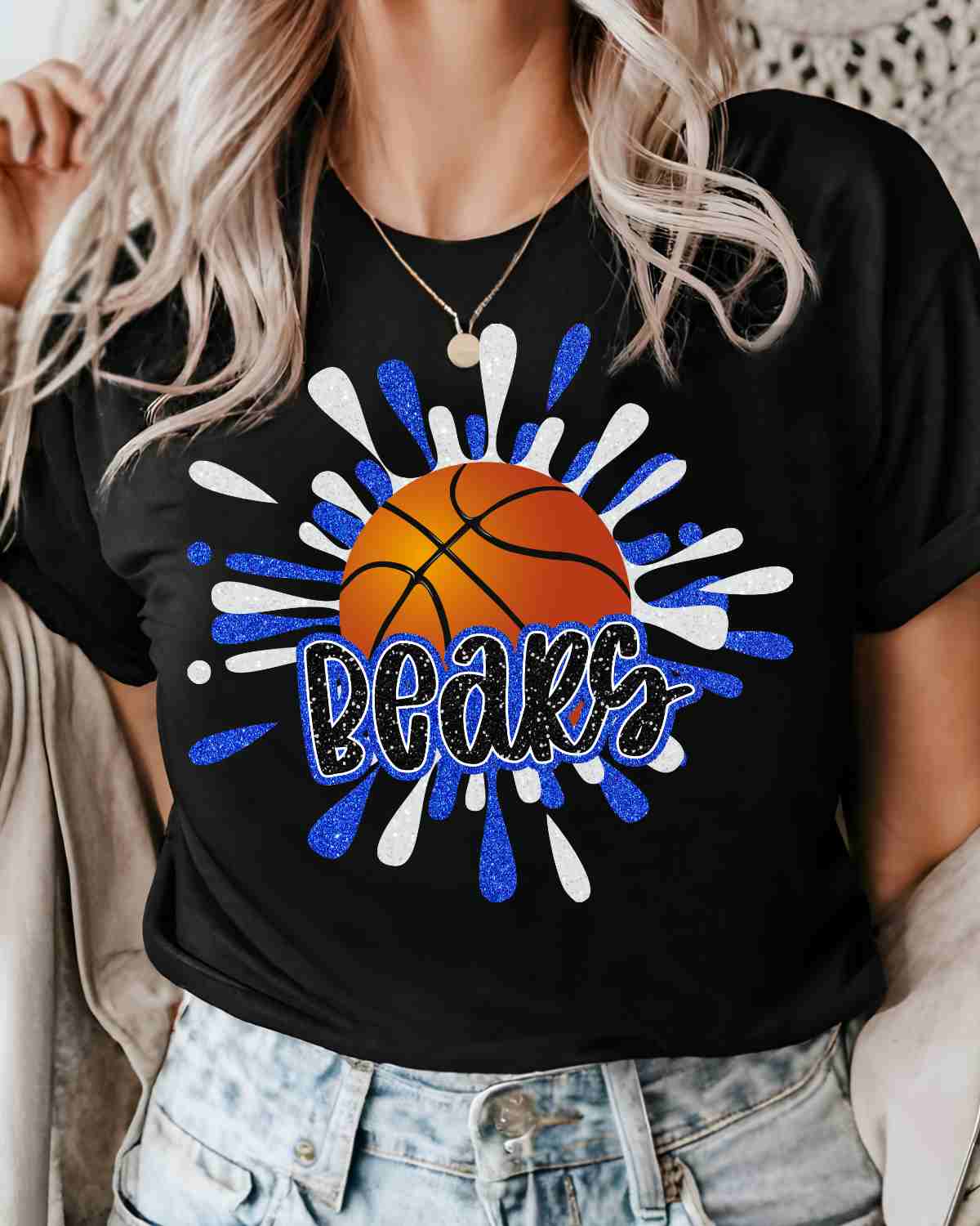 Bears Basketball Splatter DTF Transfer