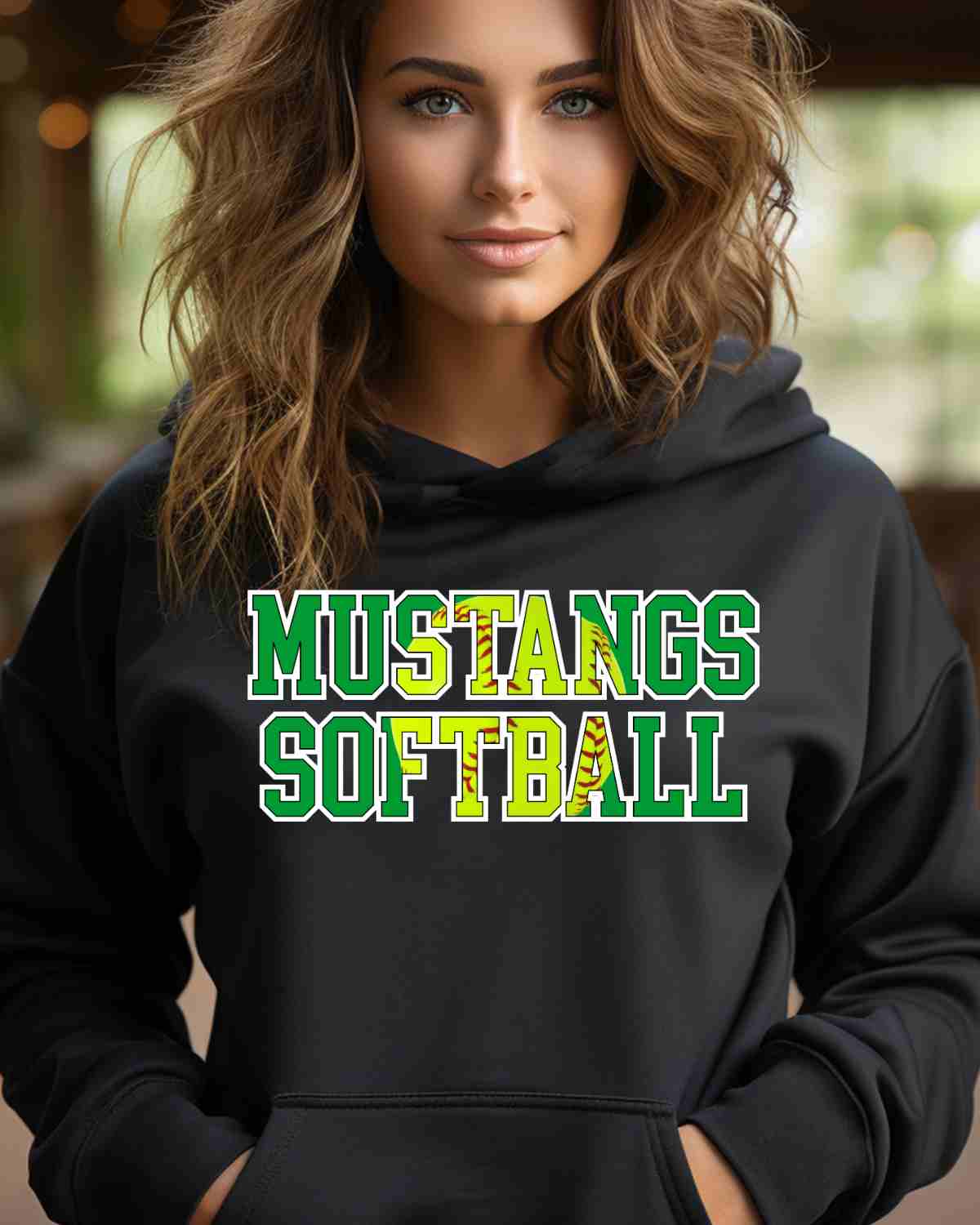 Mustangs Softball Words DTF Transfer