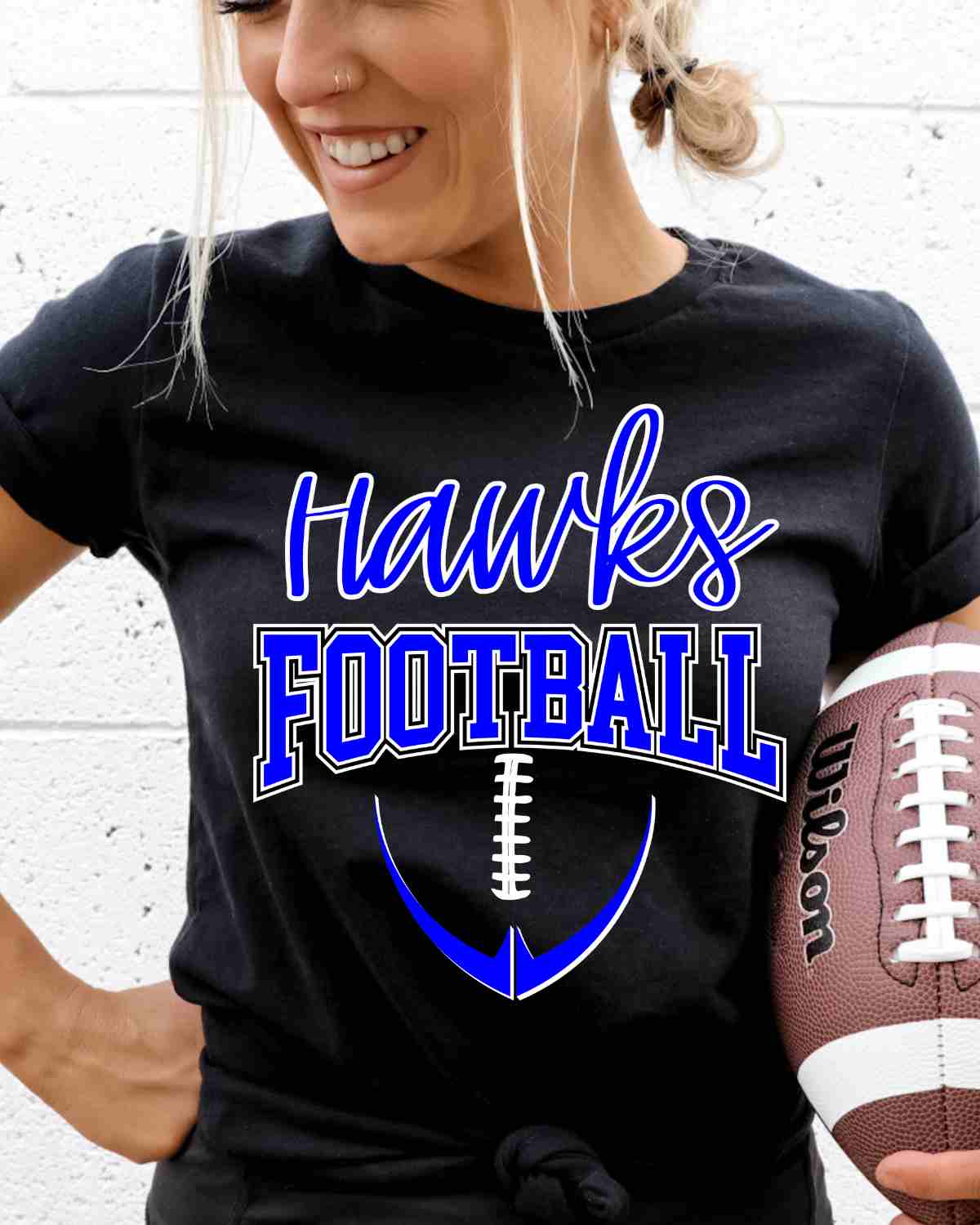 Hawks Half Football DTF Transfer