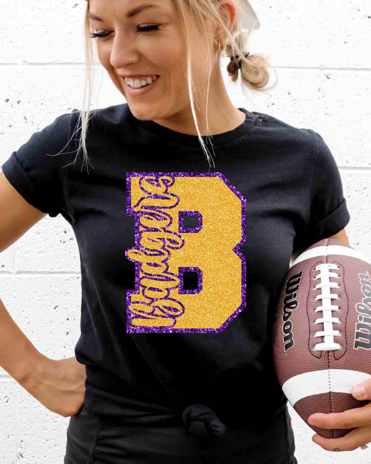 Badgers Glitter Letter DTF Transfer