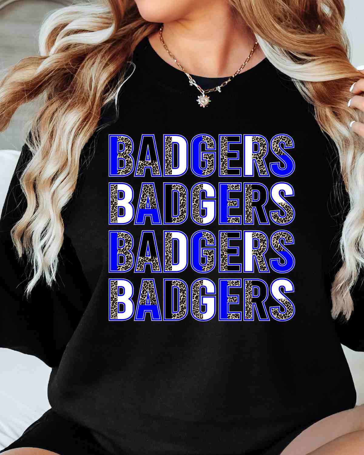 Badgers Repeating Split Lettering DTF Transfer