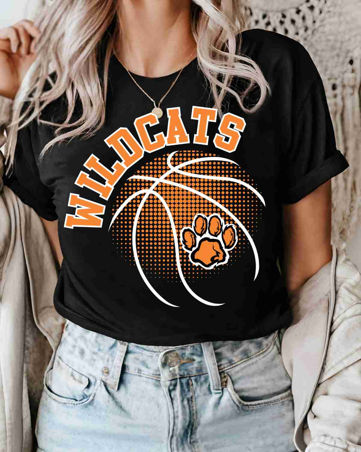 Wildcats Basketball Halftone DTF Transfer