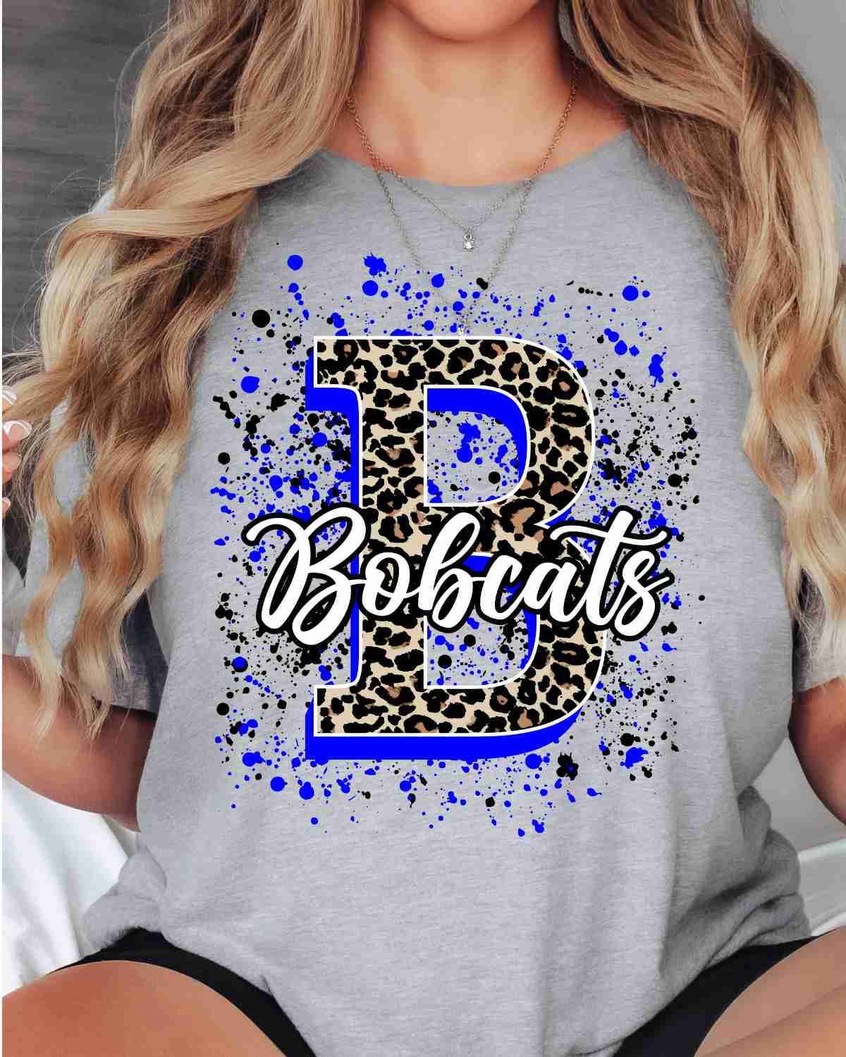 Bobcats Letter Splatter DTF Transfer