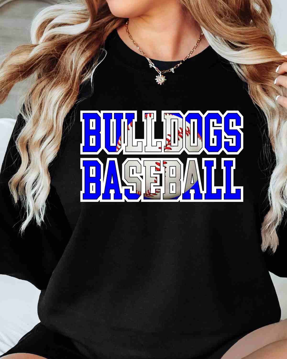 Bulldogs Baseball Words DTF Transfer