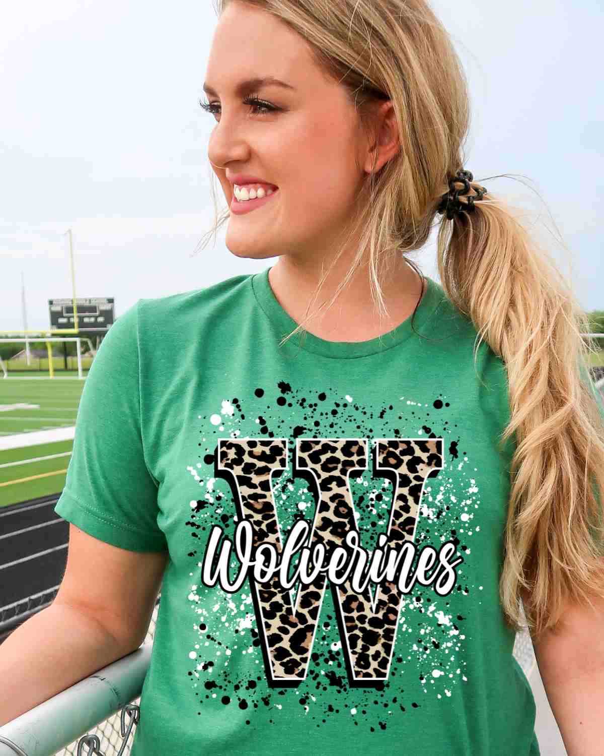 Wolverines Letter Splatter DTF Transfer