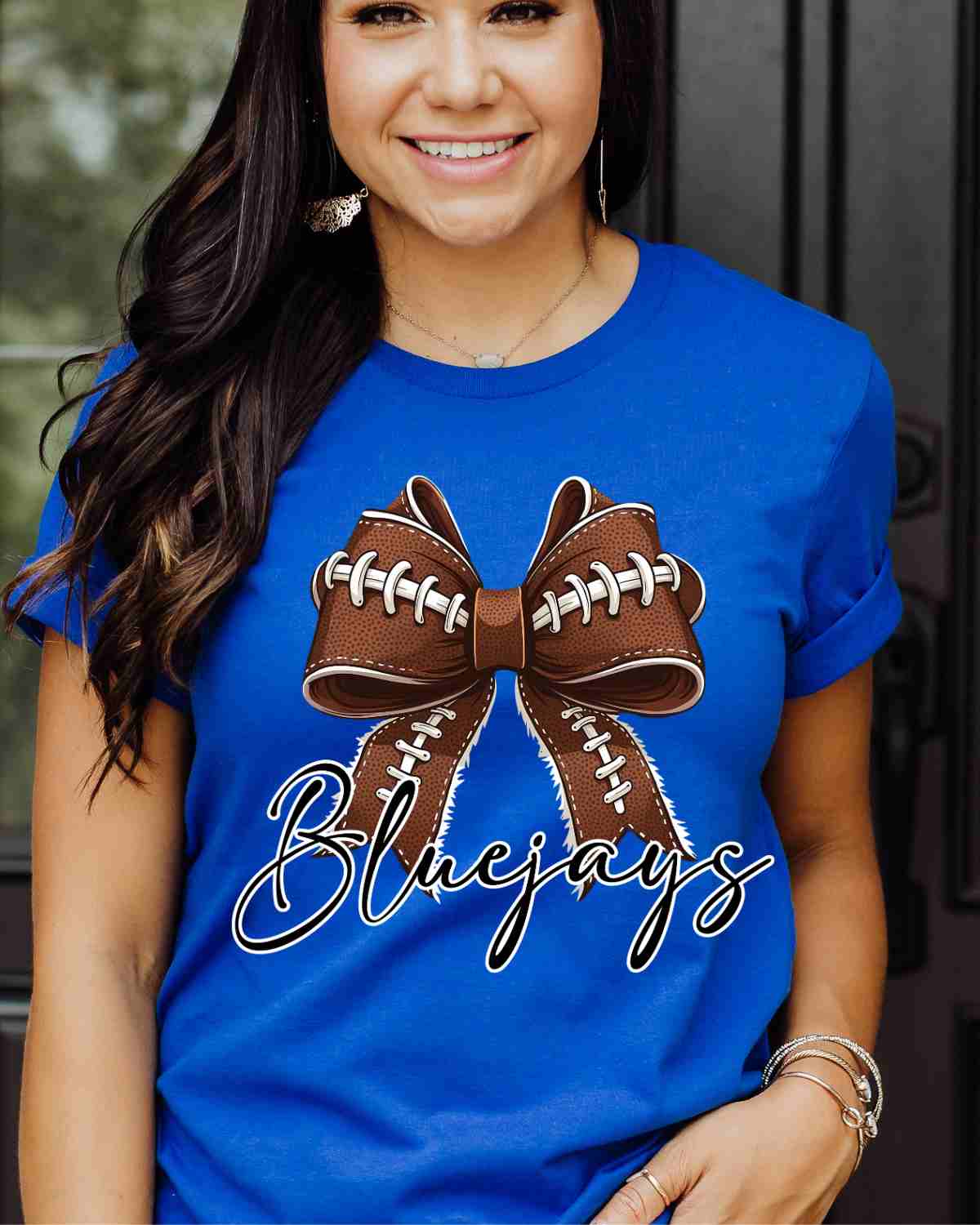 Bluejays Football Coquette Bow DTF Transfer