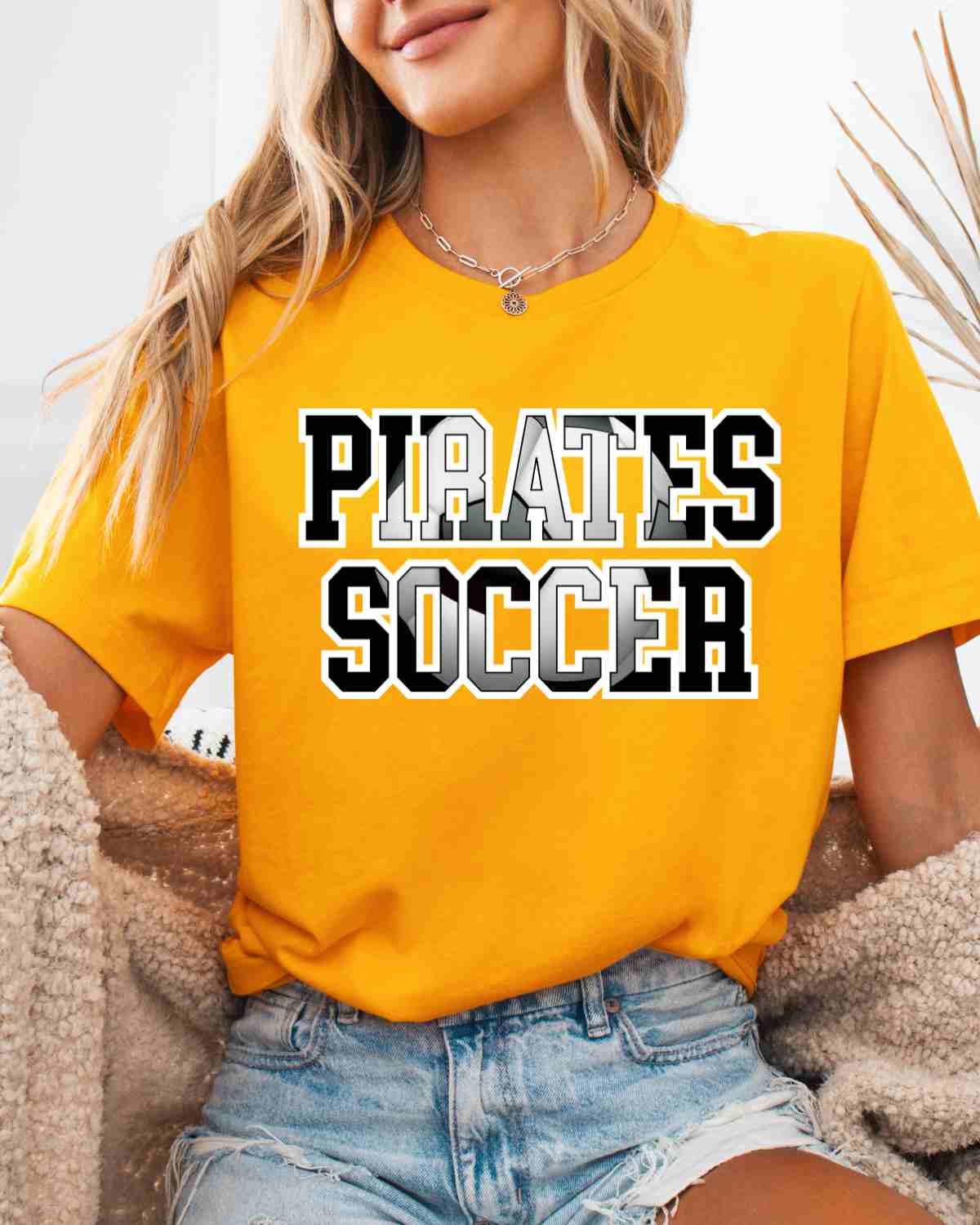 Pirates Soccer Ball Words DTF Transfer