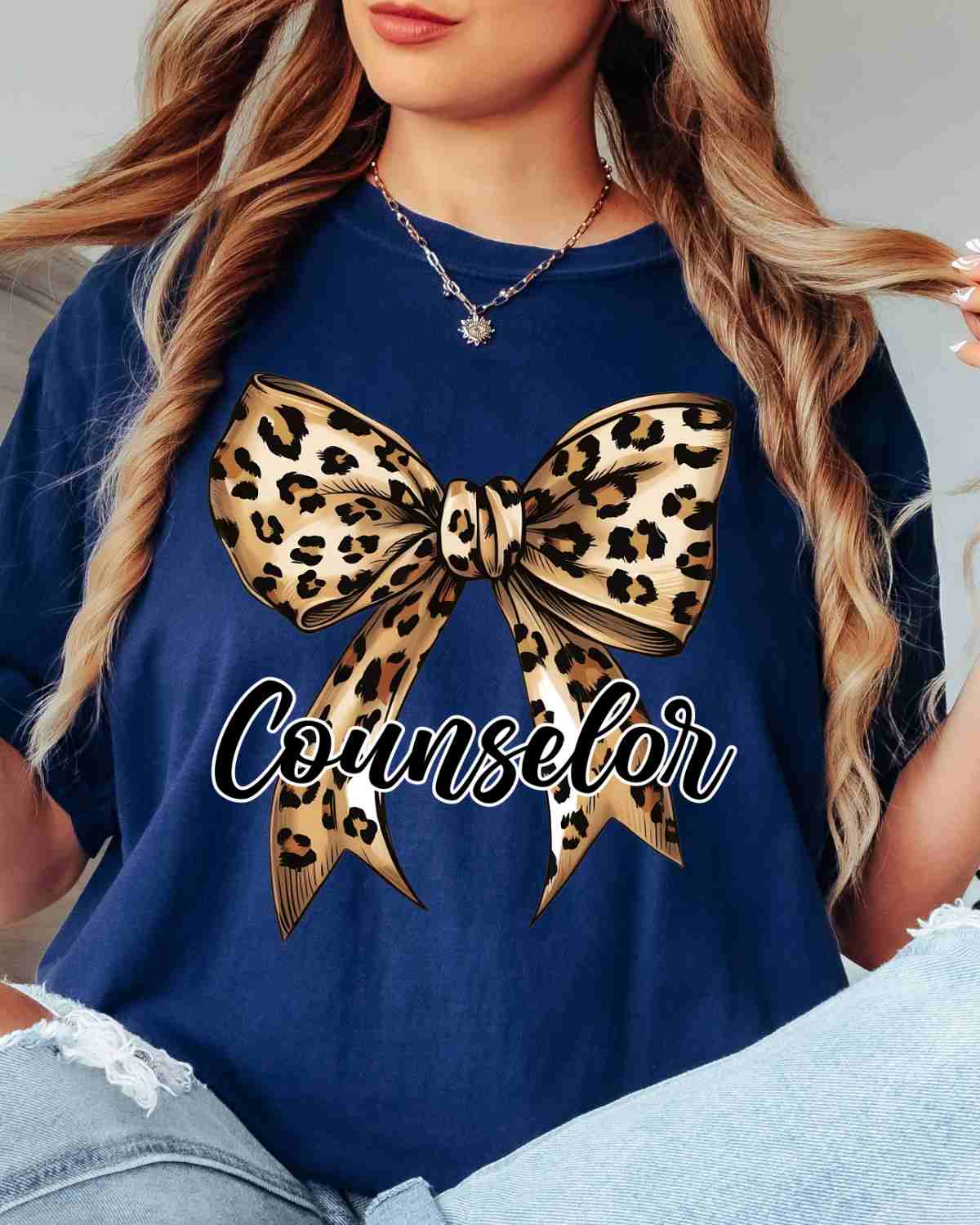 Custom Name Leopard Bow DTF Transfer - Rustic Grace Heat Transfer Company