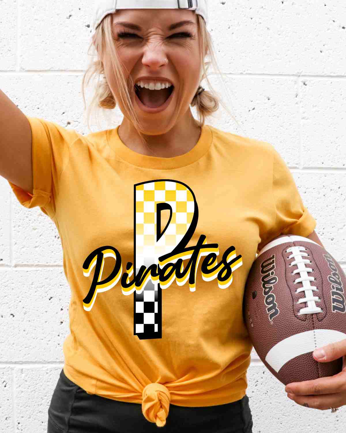 Pirates Checkered Letter DTF Transfer