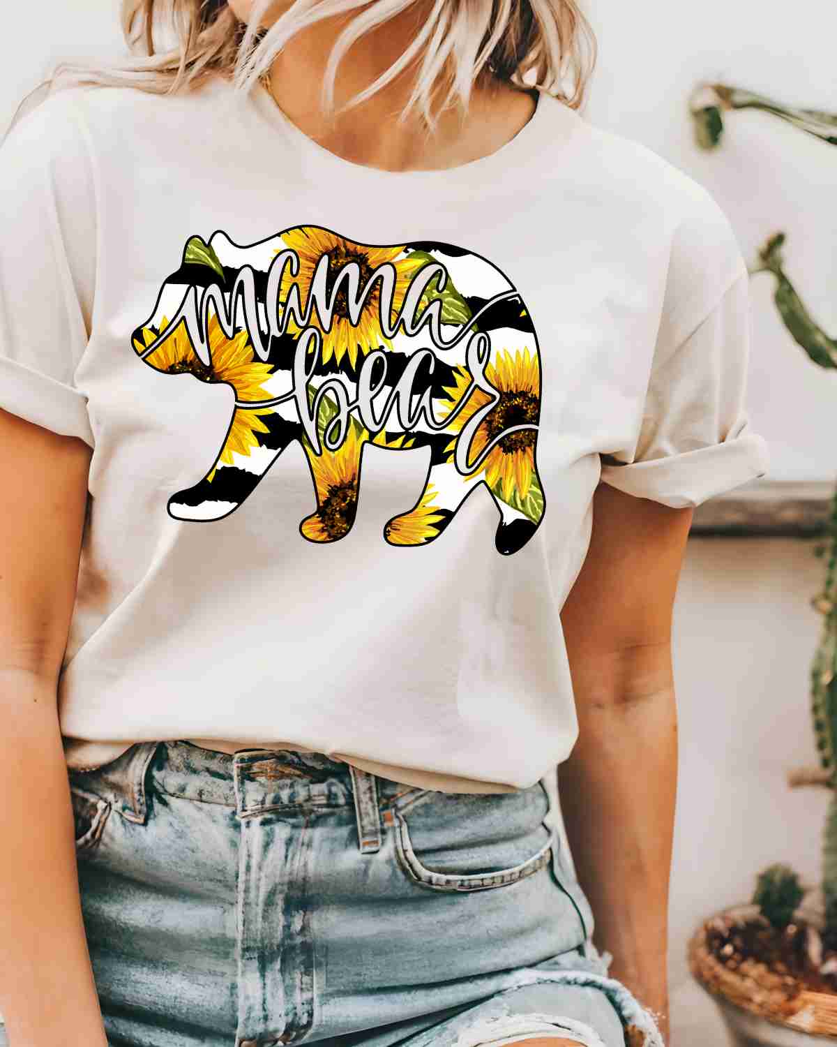 Mama Bear Shape DTF Transfer