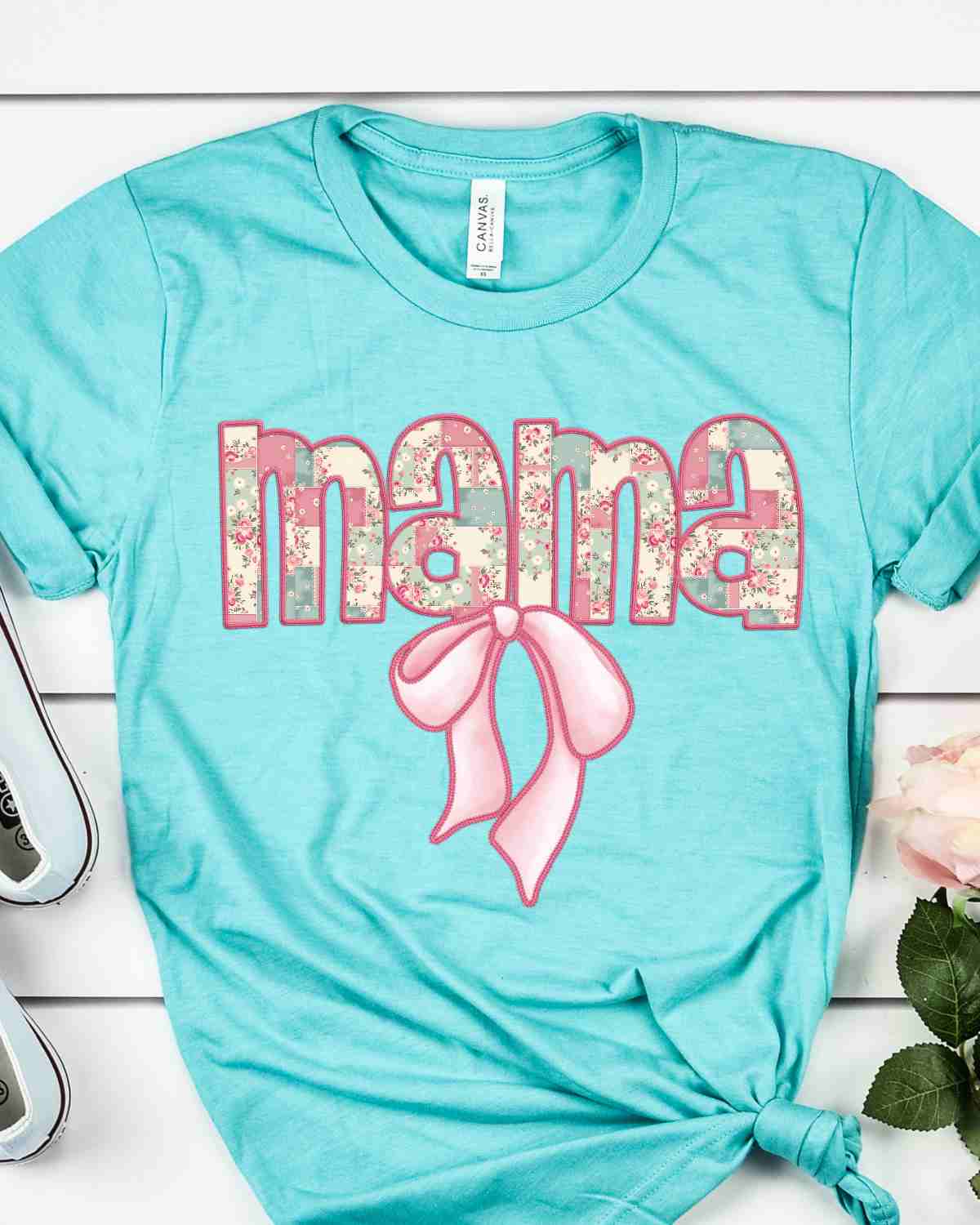 Mama Floral Coquette Bow DTF Transfer