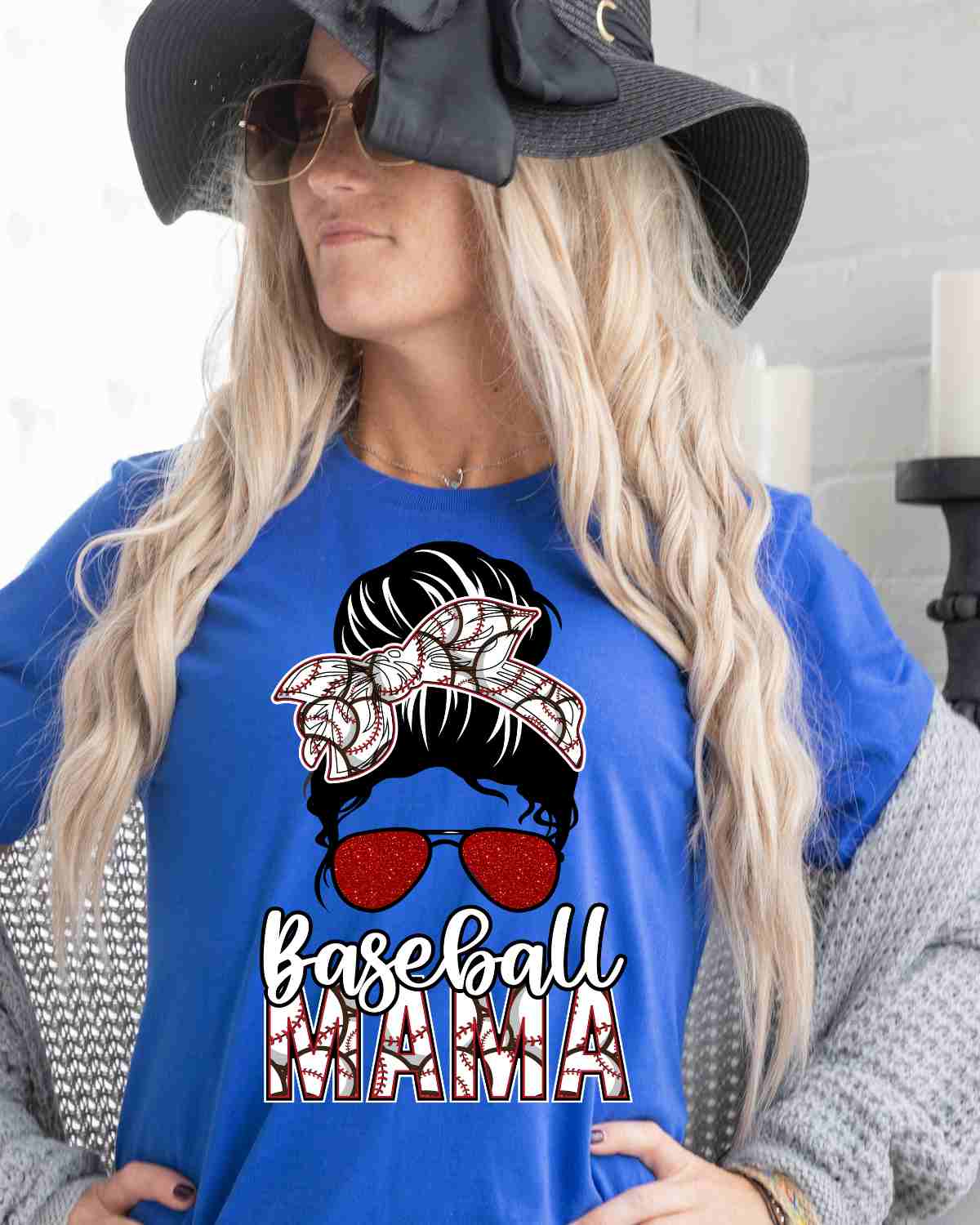 Baseball Mama Messy Bun DTF Transfer