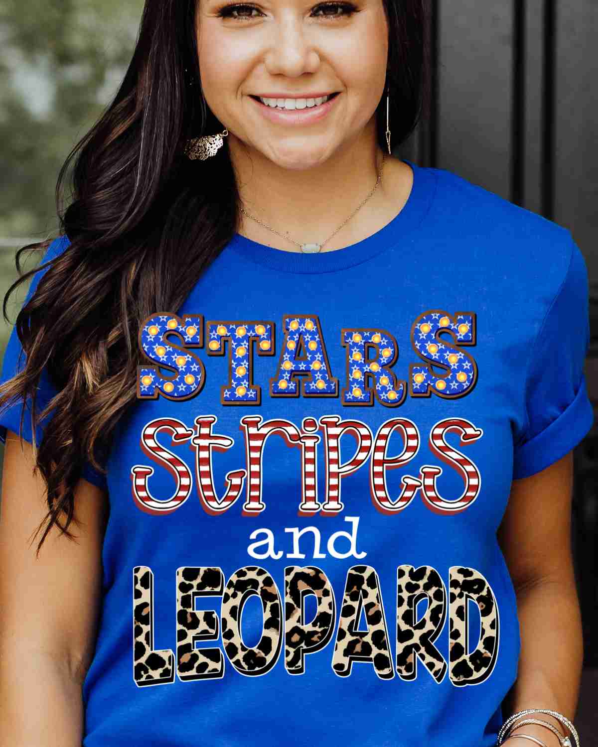 Stars Stripes and Leopard DTF Transfer