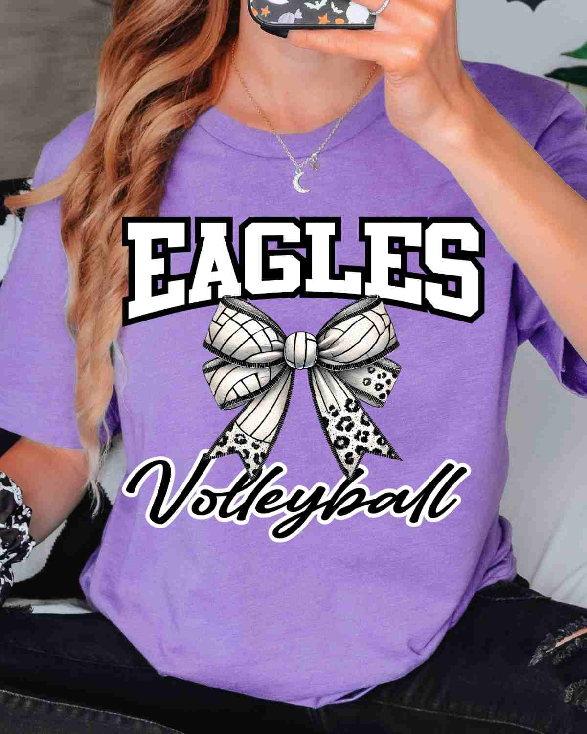 Eagles Volleyball Bow Middle DTF Transfer