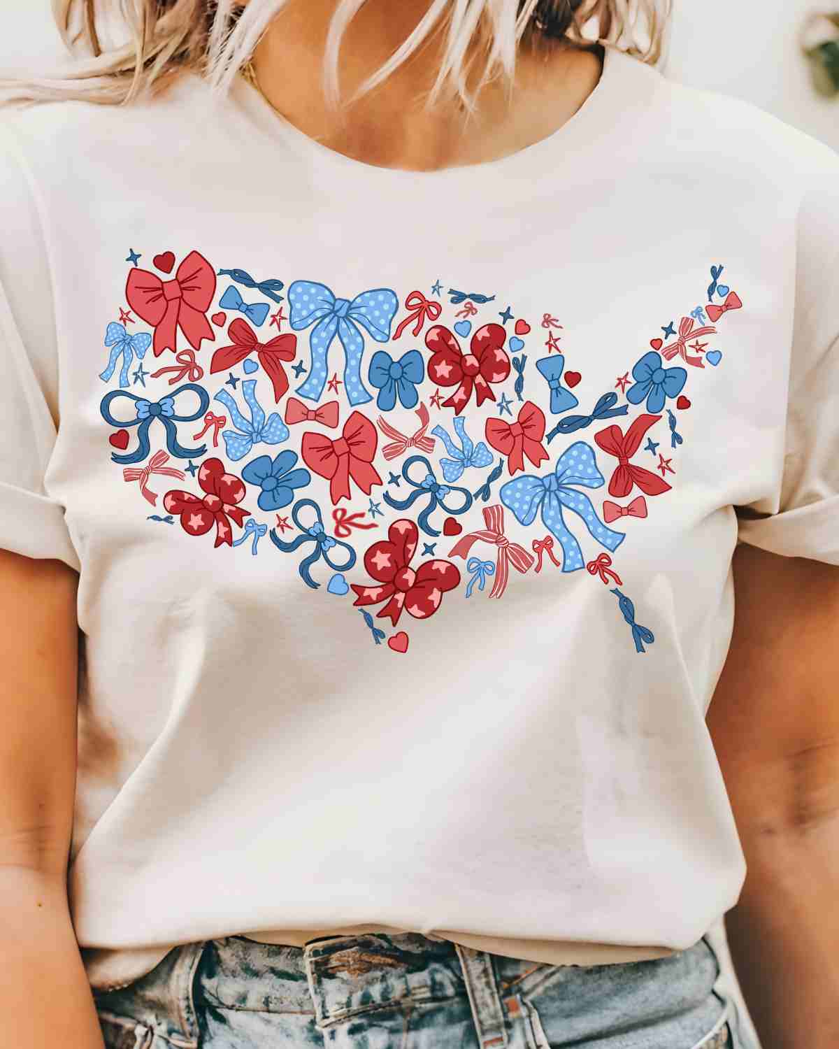 Retro America Coquette Bow DTF Transfer