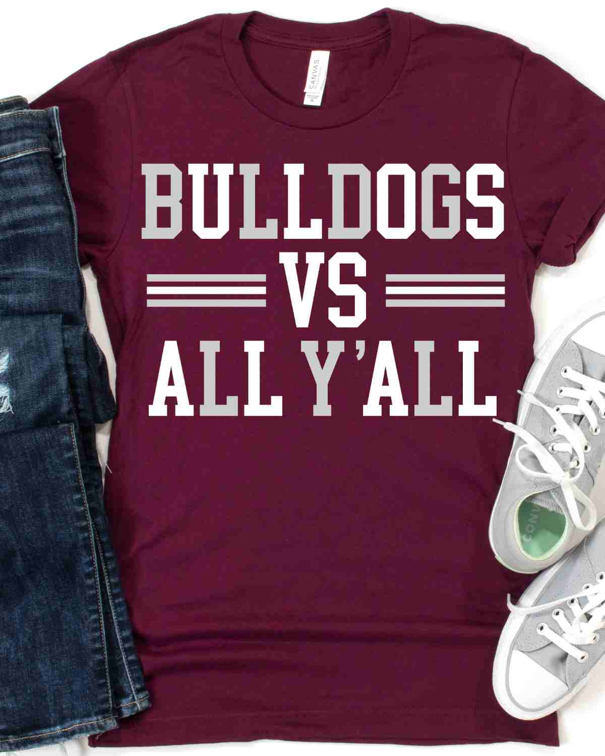 Bulldogs VS All Y'all DTF Transfer - Rustic Grace Heat Transfer Company