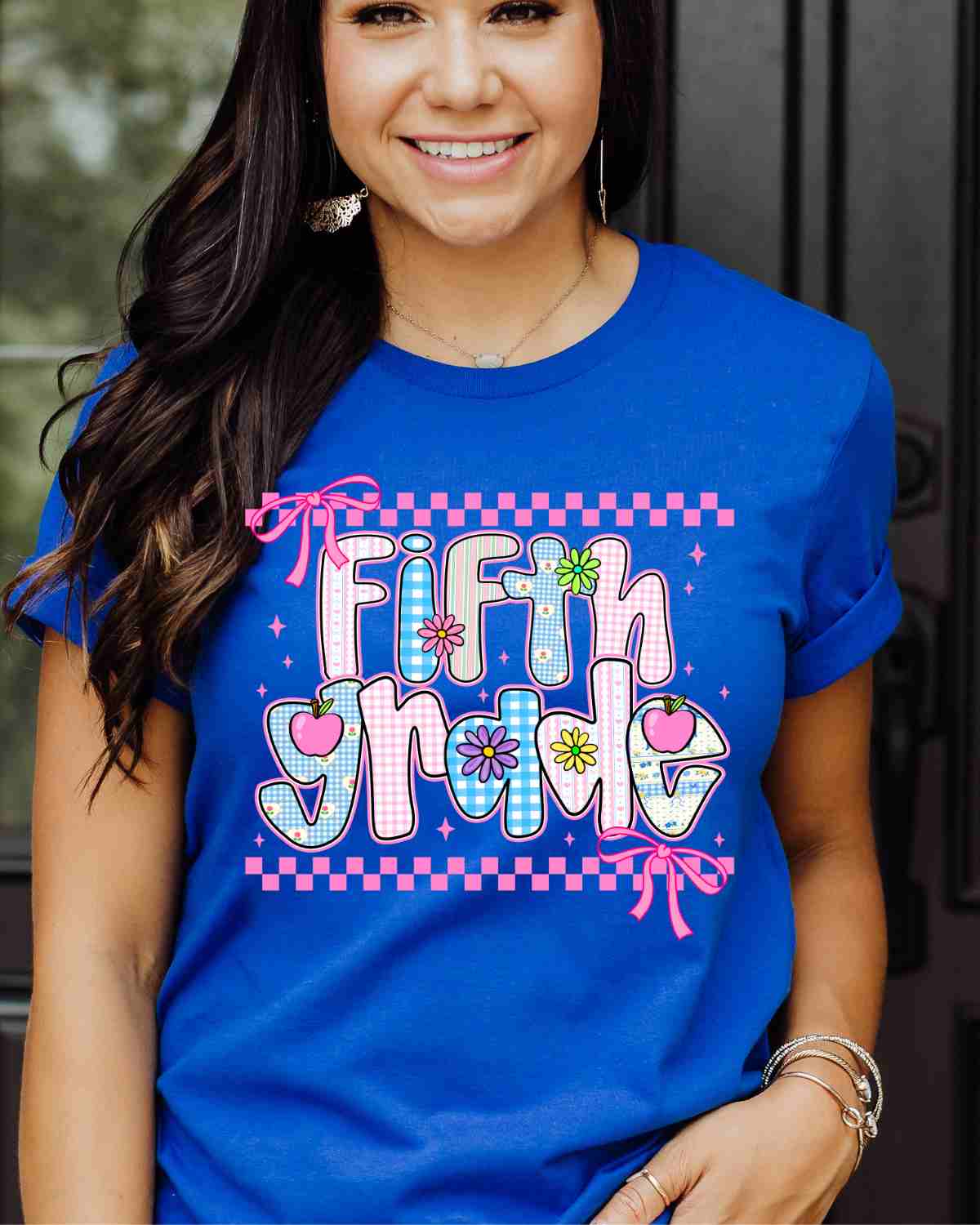 Grade Pink Checkered Coquette Bows DTF Transfer