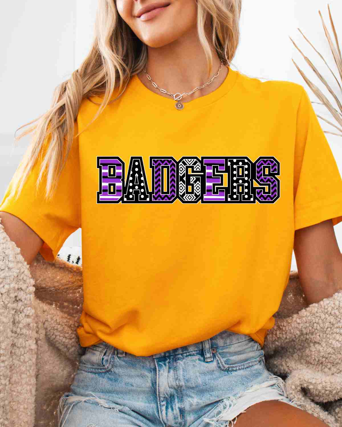 Badgers Patterned Word DTF Transfer