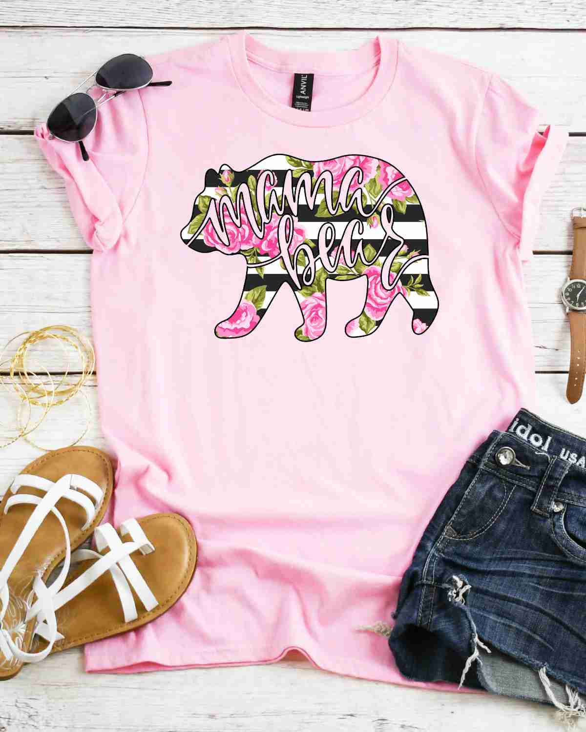 Mama Bear Shape DTF Transfer