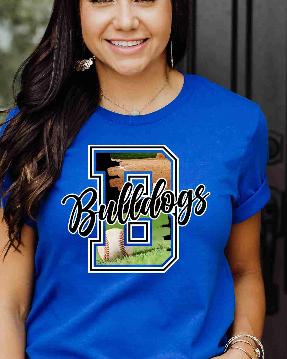 Bulldogs Baseball Photo Letter DTF Transfer