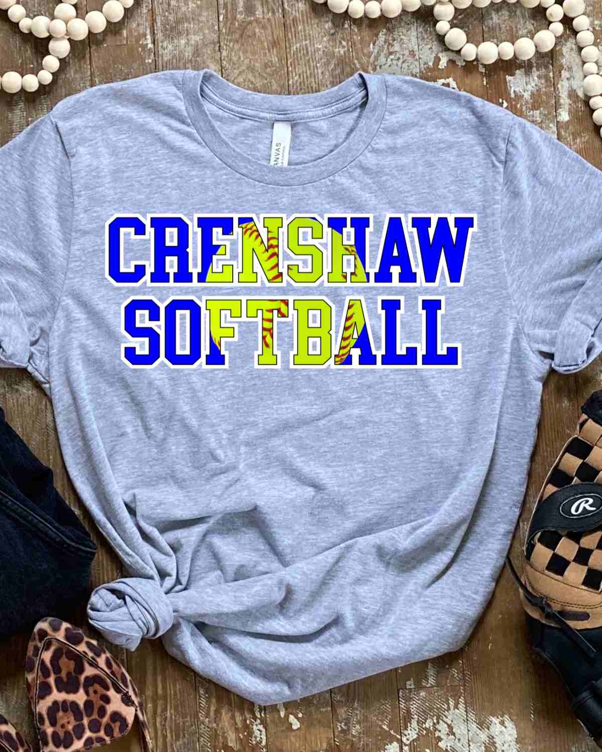 Crenshaw Softball Words DTF Transfer