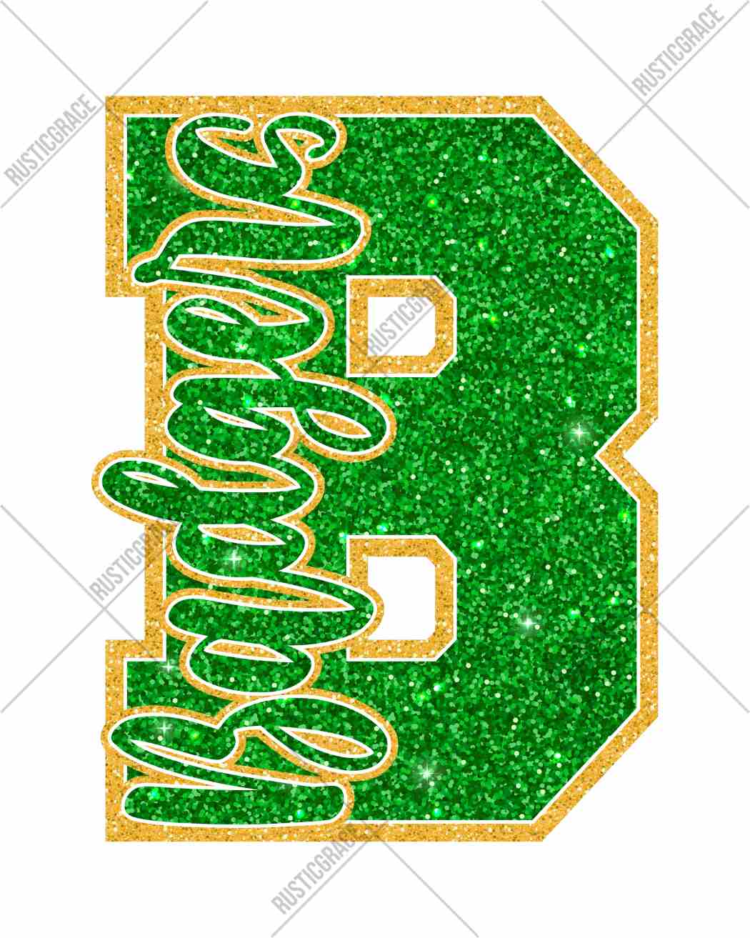 Badgers Glitter Letter DTF Transfer