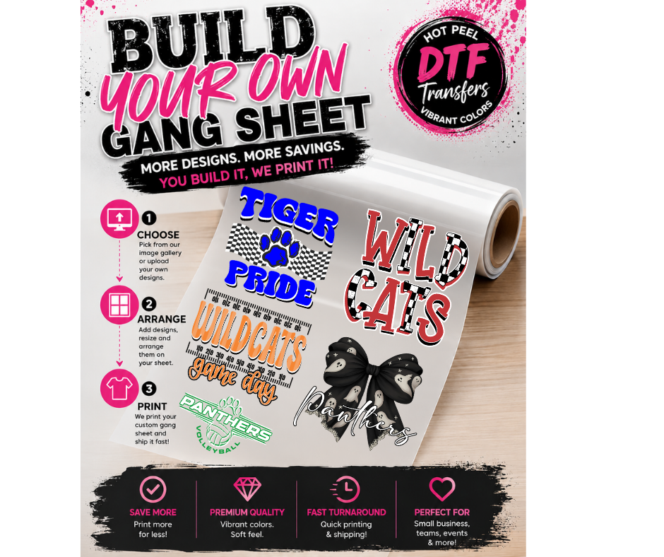 Build Your Own DTF Gang Sheet - Rustic Grace Heat Transfer Company