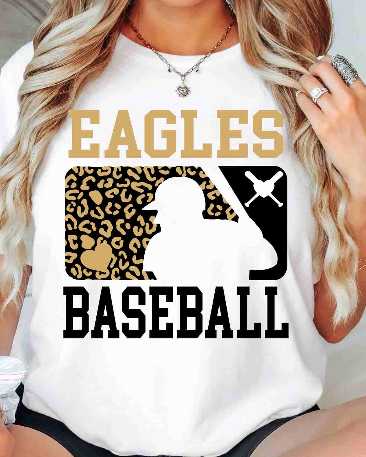 Eagles Leopard Baseball Man DTF Transfer