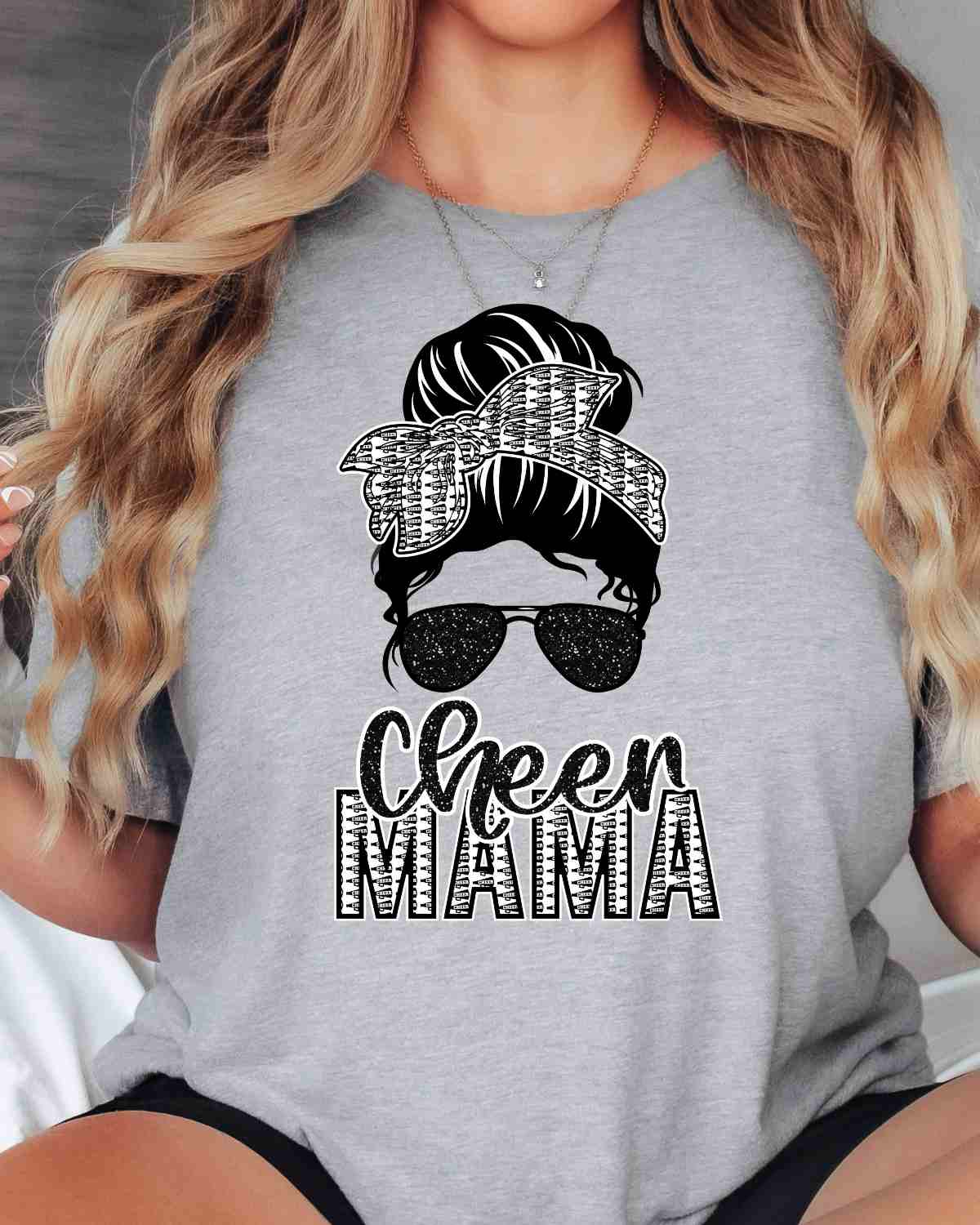 Cheer Mama Messy Bun DTF Transfer