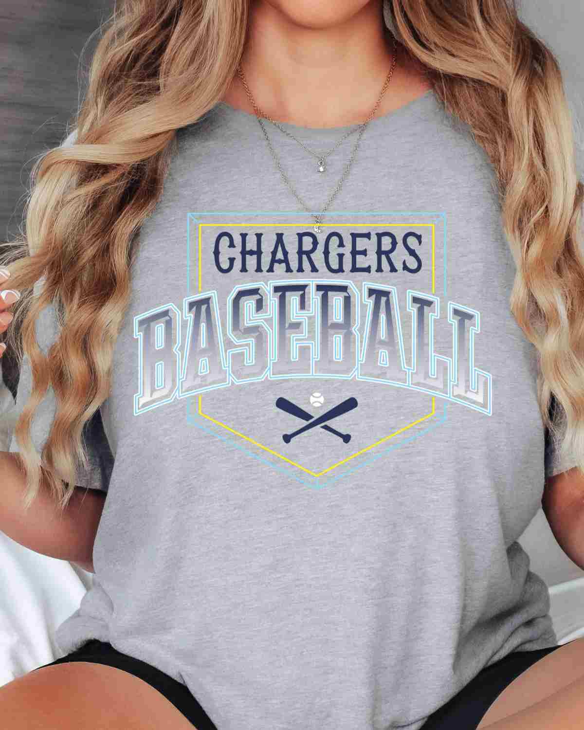 Chargers Baseball Home Plate DTF Transfer