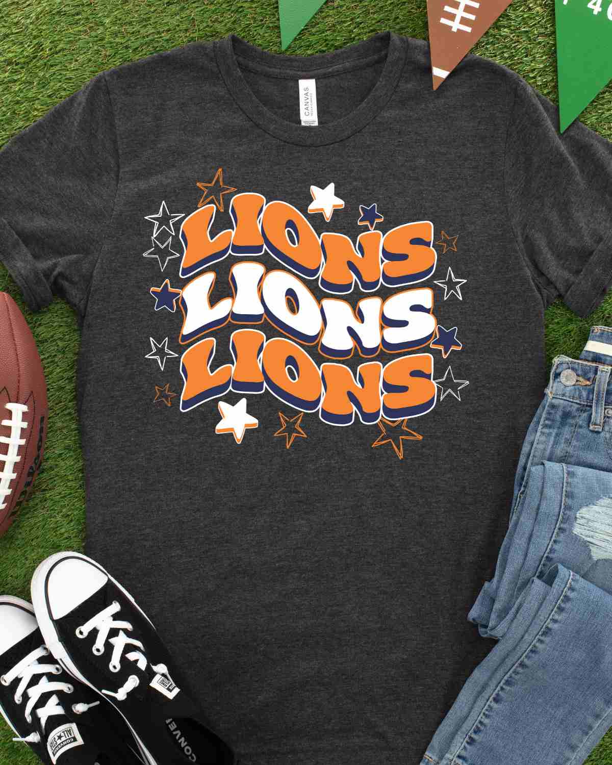 Lions Swerve Retro Stars DTF Transfer