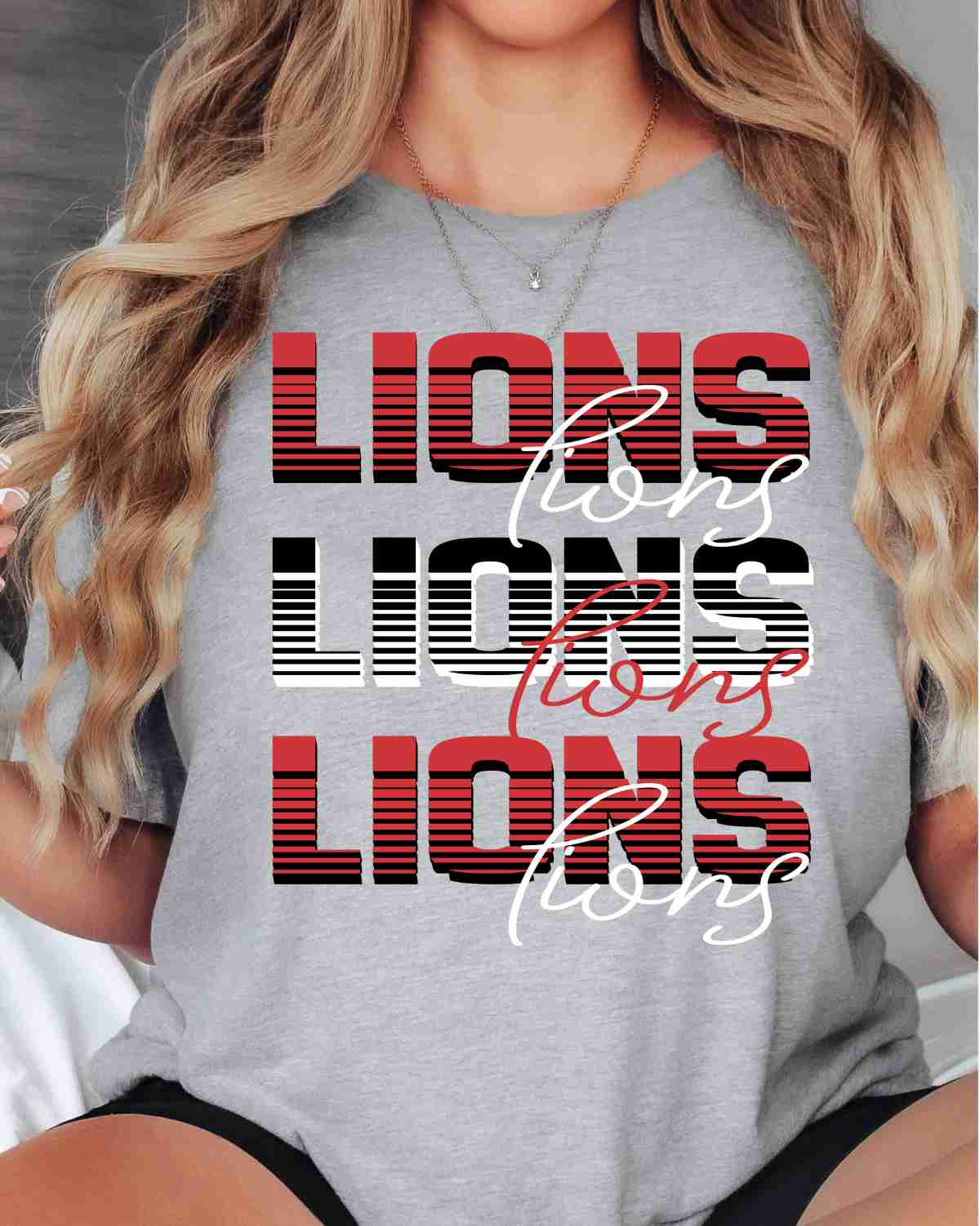 Lions Sliced Lettering DTF Transfer