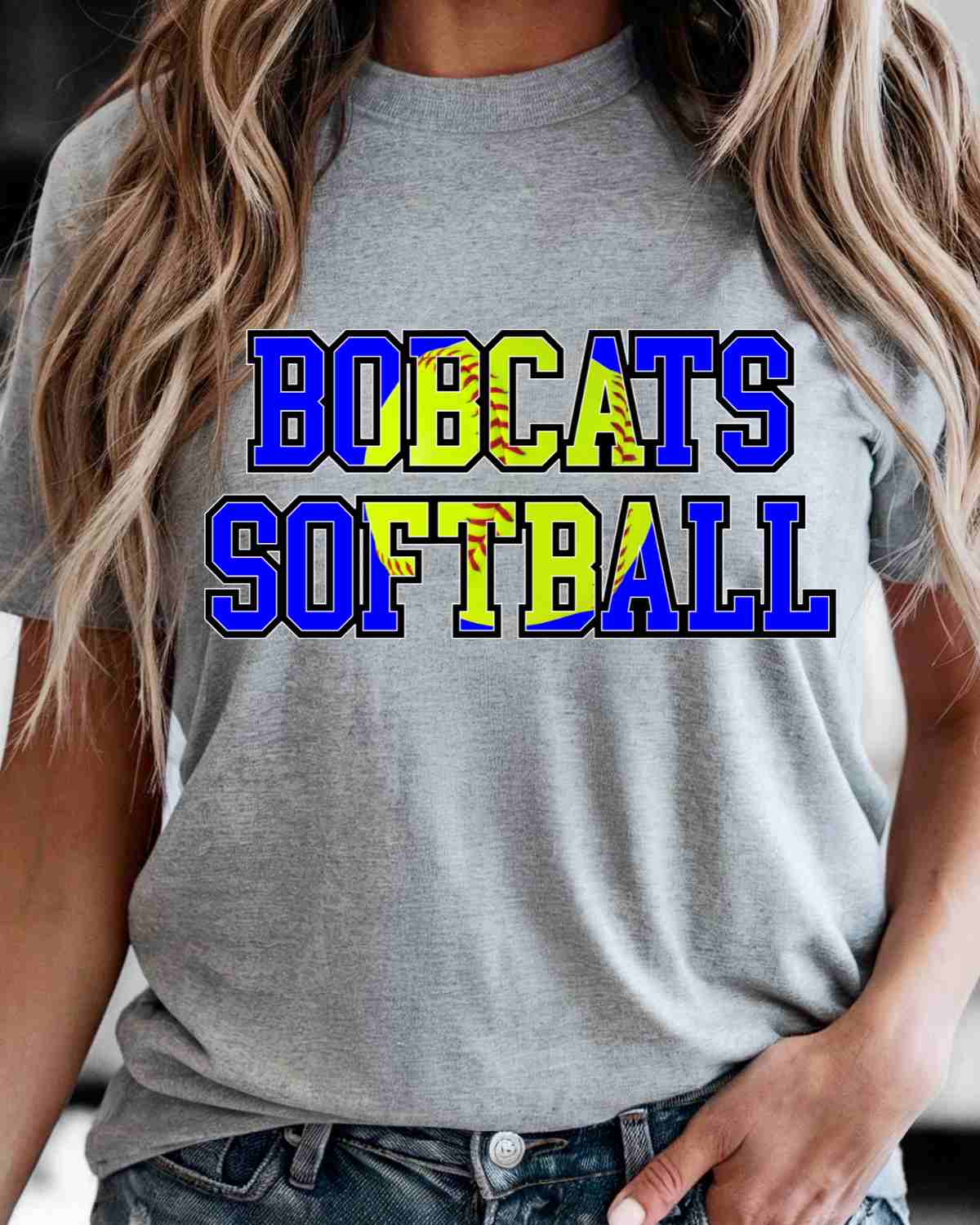 Bobcats Softball Words DTF Transfer