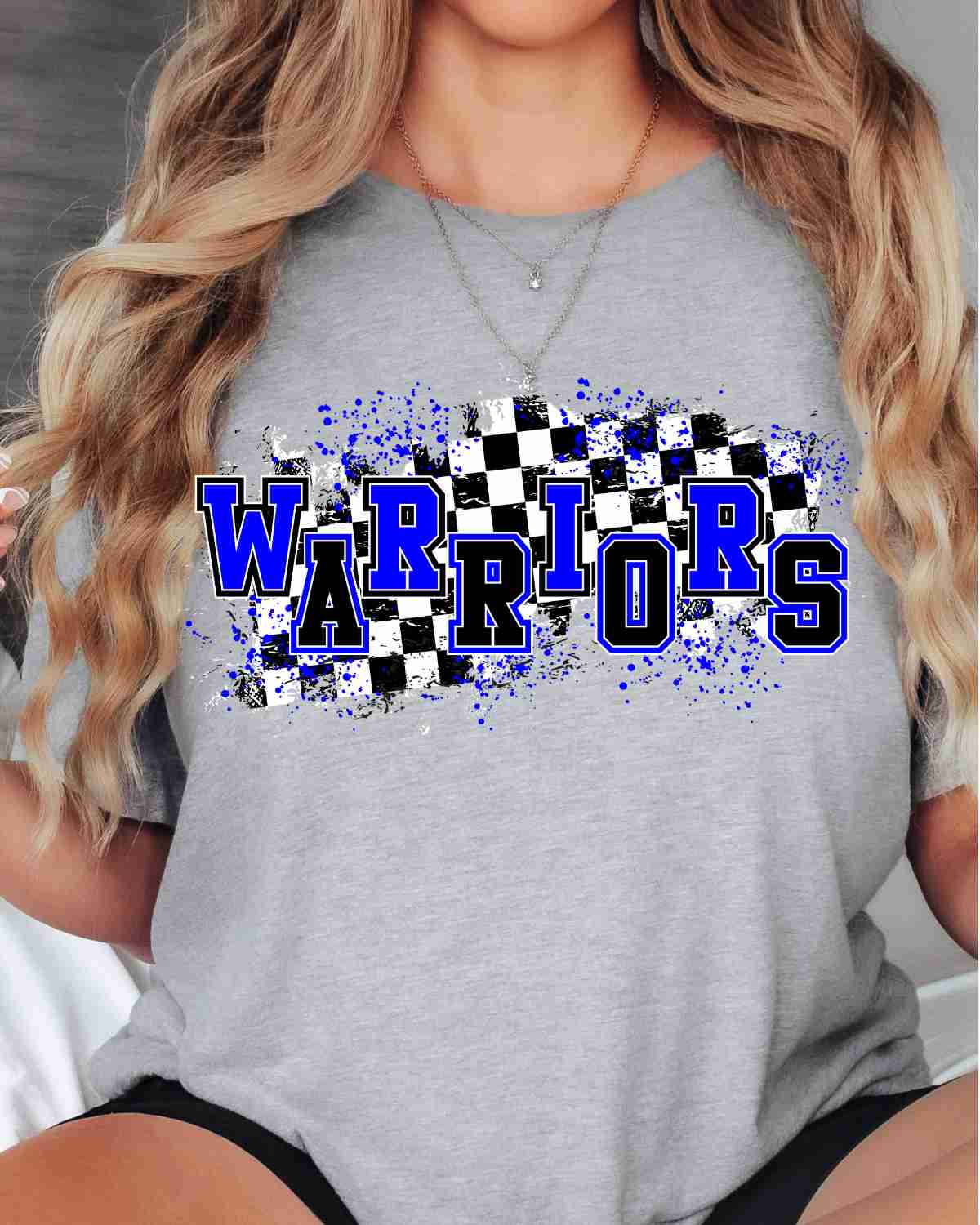 Warriors Checkered Swash DTF Transfer