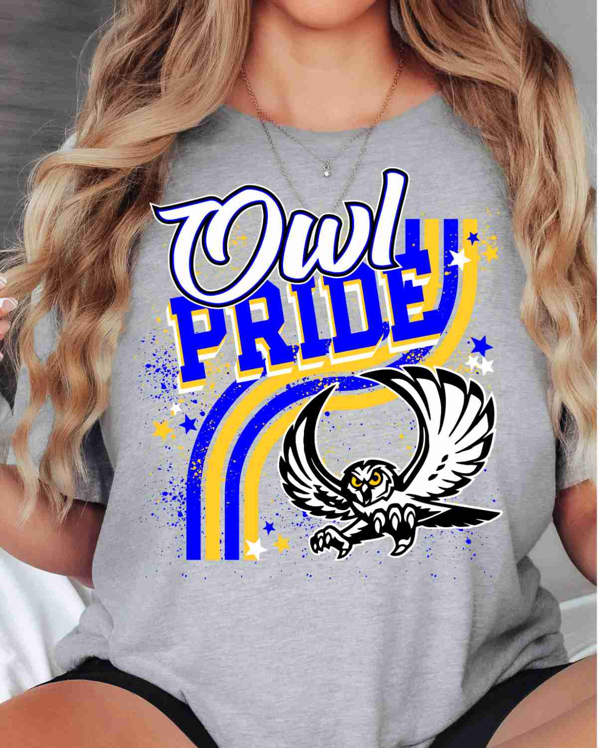 Owl Pride Wavy Stripes DTF Transfer