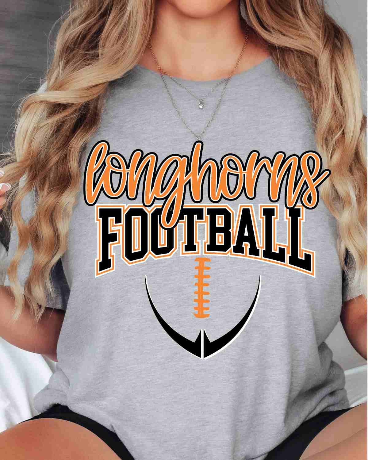 Longhorns Half Football DTF Transfer